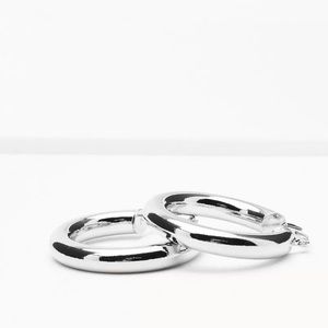 Nasty Gal Tube Hoop Earrings